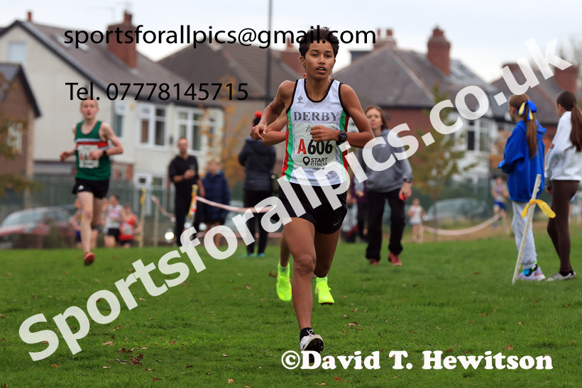 Boys Under-15s relay, 2025 Northern Cross Country Relays, Graves Park, Sheffield. Photo: David T. Hewitson/Sports for All Pics